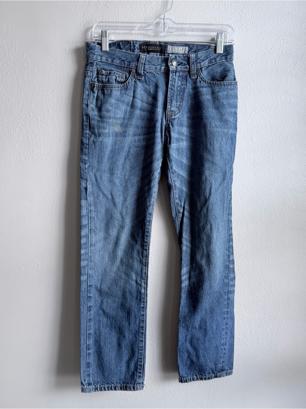 Aeropostale slim straight blue jeans #denim #straight